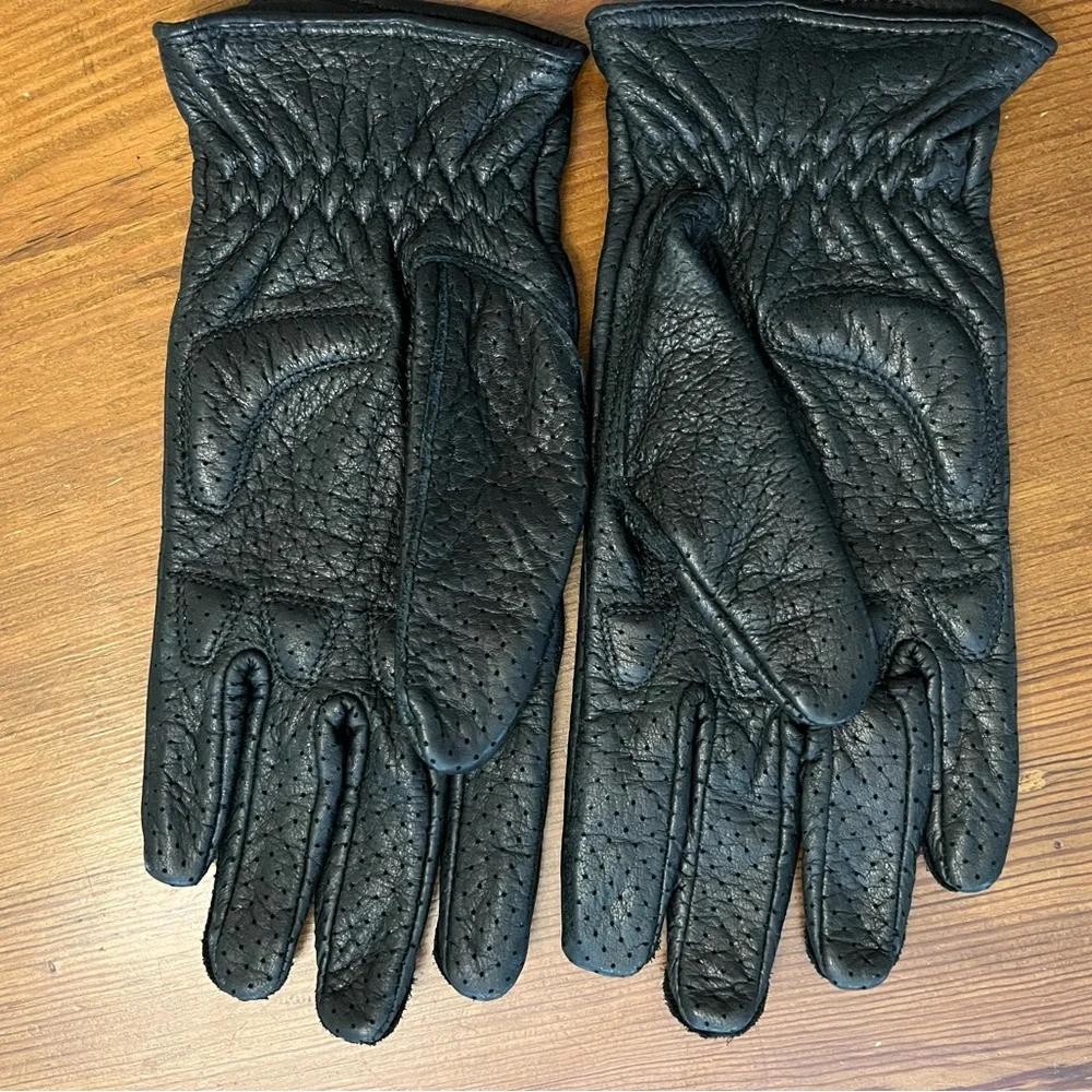 Harley-Davidson Black Textured Riding Gloves - Picture 4 of 6